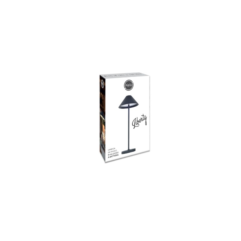 KELU LIBERTY Table Lamp - USB-C Rechargeable IP54 Aluminium 240LM 4000mAh Black — Buy in Cyprus with Fast Delivery