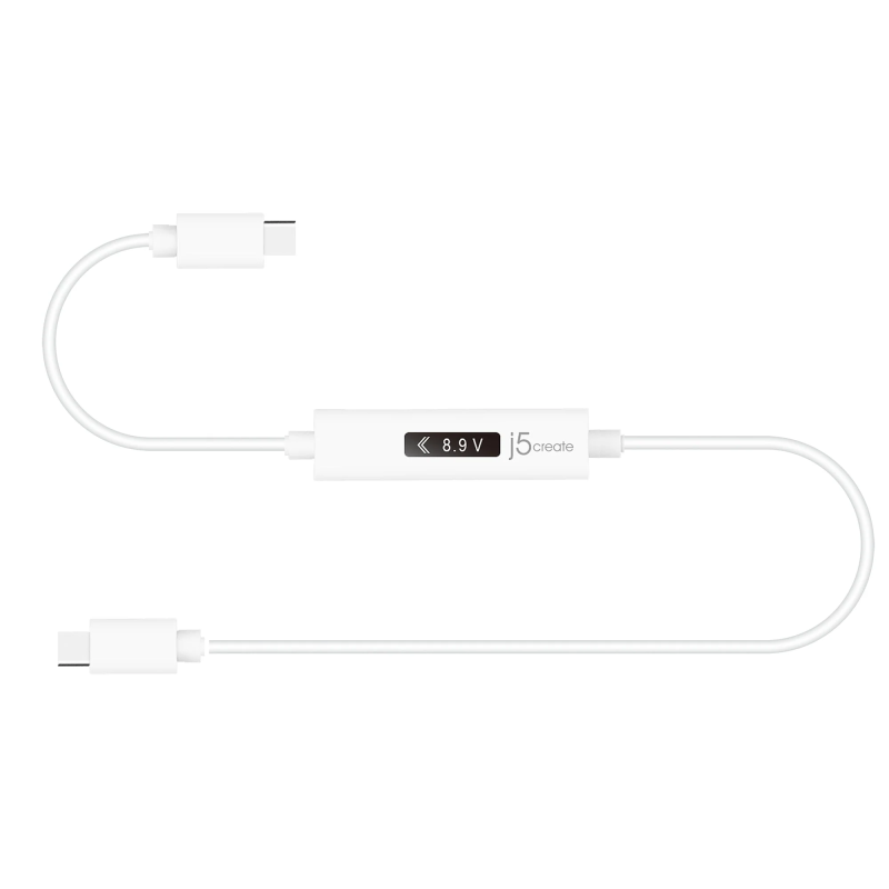 j5create Charging Cable USB-C to USB-C - JUCP14 - with OLED Dynamic Power Meter 100W — Buy in Cyprus with Fast Delivery