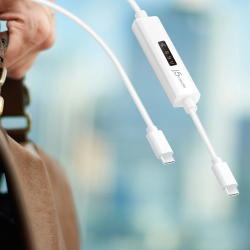 j5create Charging Cable USB-C to USB-C - JUCP14 - with OLED Dynamic Power Meter 100W — Buy in Cyprus with Fast Delivery