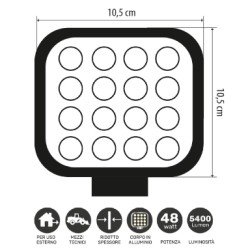 GBC LED Floodlight - ON FLASH 48 - 12V 24V LED Floodlight for Boat-Car-Camper - 48W — Buy in Cyprus with Fast Delivery