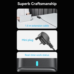 Vention Charger Desktop Station 100W 2xC 2xA+240W Cable Black - FBSBG-UK - 100W 2xC 2xA+240W Cable Black