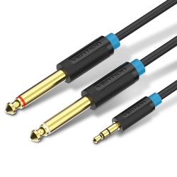 Vention Audio - BACBI - 3.5mm M to 2x6.3mm M Cable 3.0m — Buy in Cyprus with Fast Delivery