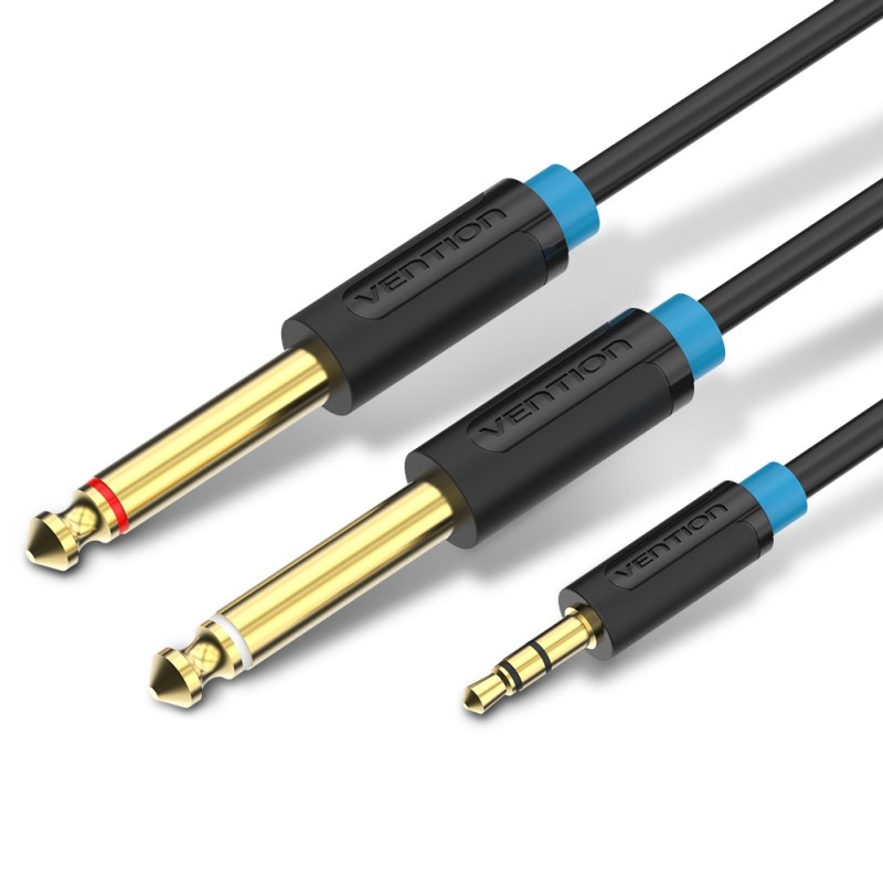 Vention Audio - BACBI - 3.5mm M to 2x6.3mm M Cable 3.0m — Buy in Cyprus with Fast Delivery