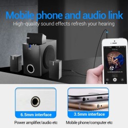 Vention Audio - BACBI - 3.5mm M to 2x6.3mm M Cable 3.0m — Buy in Cyprus with Fast Delivery