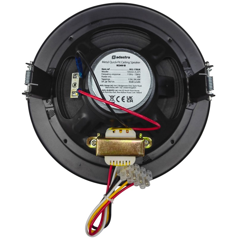 Adastra Ceiling Speaker - EC56V-B - Ceiling Speaker 5'' 6W Black 952.178UK — Buy in Cyprus with Fast Delivery