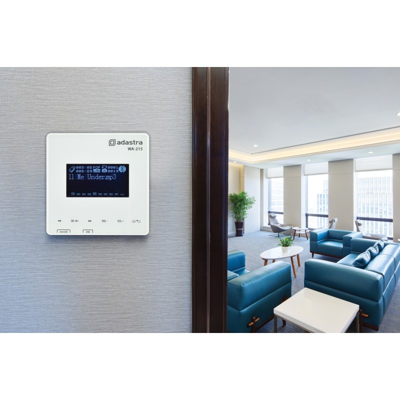 Adastra Wall Amplifier - WA-215 - BT USB FM 2x15W@8ohm 953.132UK — Buy in Cyprus with Fast Delivery