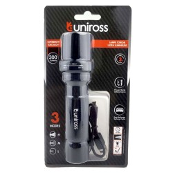 Uniross USB Rechargeable Pocket Flashlight - ULFL014 - IP54 300 lumens & Powerbank Function — Buy in Cyprus with Fast Delivery