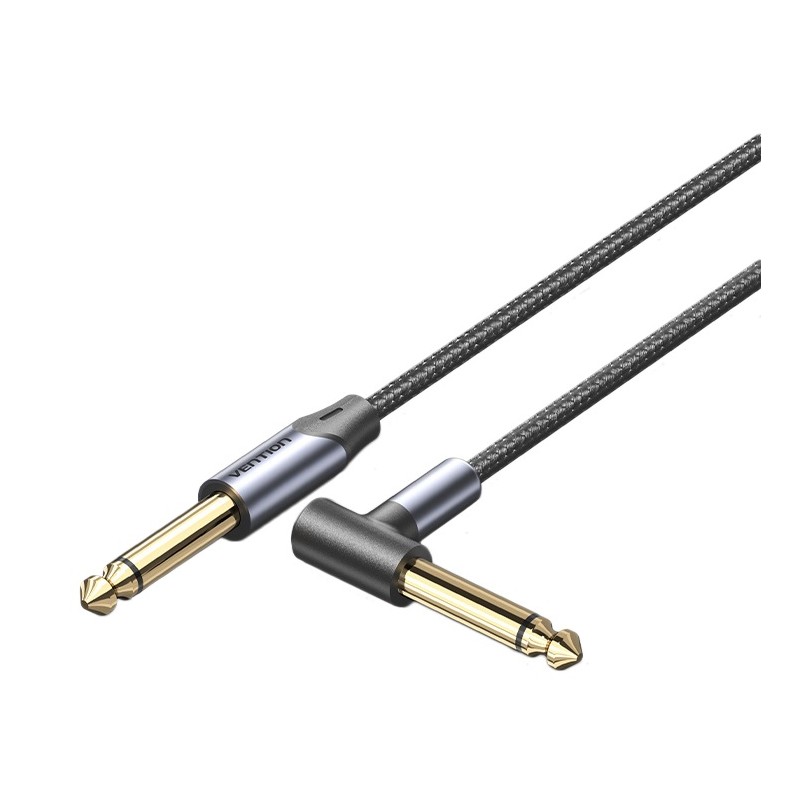 Vention AUDIO - BKEHJ - 6.3mm M-M Braided Cable Right Angle 5.0m — Buy in Cyprus with Fast Delivery