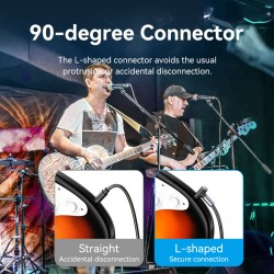 Vention AUDIO - BKEHJ - 6.3mm M-M Braided Cable Right Angle 5.0m — Buy in Cyprus with Fast Delivery