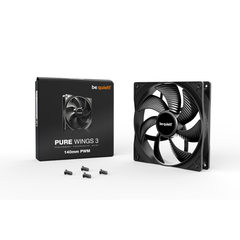 Be Quiet Pure Wings 3 PWM 140mm BL108 - Black Case Fan, 25mm, Sleeve Bearing, 1200 RPM — Buy in Cyprus with Fast Delivery