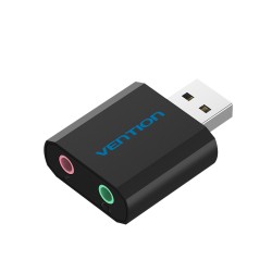 Vention Audio Converter - VAB-S17-B - USB-A to 2x3.5mm Sound Card — Buy in Cyprus with Fast Delivery