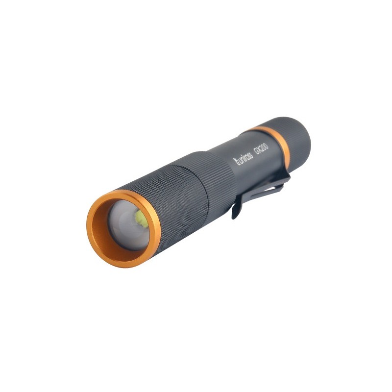 Uniross USB Rechargeable Torch - GX200 - IP44 Waterproof Aluminium 300 lumens 135m Beam — Buy in Cyprus with Fast Delivery