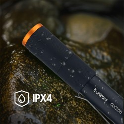 Uniross USB Rechargeable Torch - GX200 - IP44 Waterproof Aluminium 300 lumens 135m Beam — Buy in Cyprus with Fast Delivery