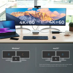 j5create Conference Speakerphone USB-C Dock Pro Dual 4K RJ45 USB PD MST JCDS337 — Buy in Cyprus with Fast Delivery