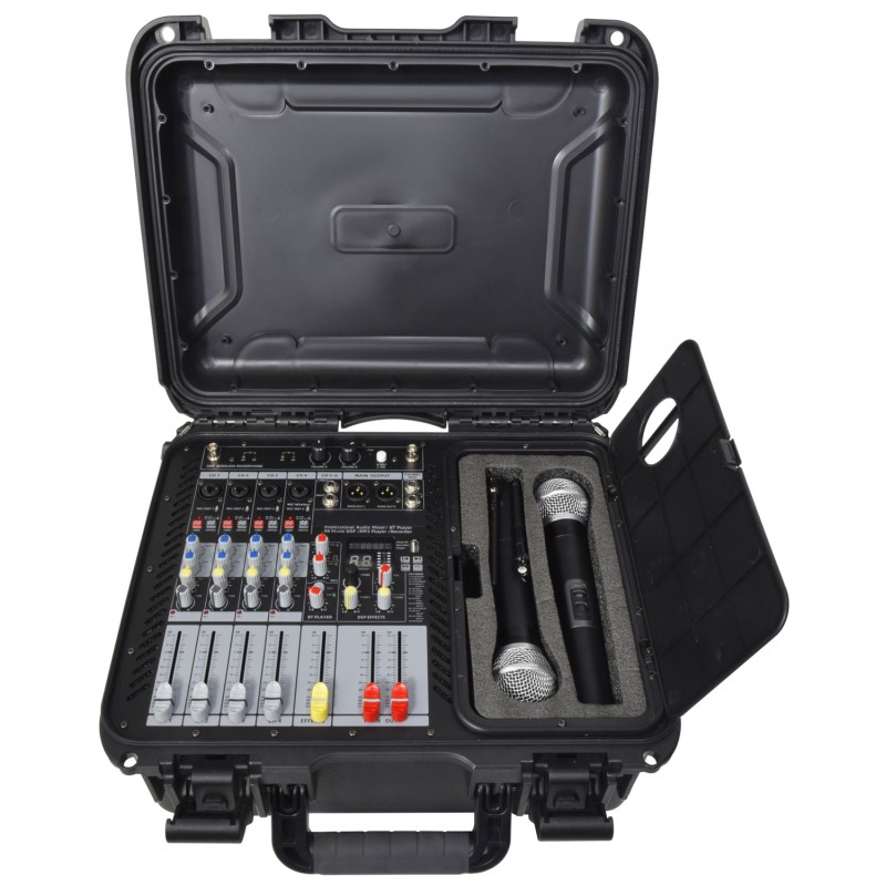 Citronic FLITE-600 Portable Amplified Mixer - 170.600UK - Portable Amplified Mixer 600W with 2xUHF Mics & DSP