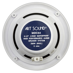 Artsound 6.5'' Waterproof Speakers Round (pair) - MDC64 - 6.5'' Waterproof Speakers Round (pair)