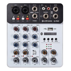 Citronic Mixer Studio QPAD - 170.814UK - 2ch BT USB Play-Rec — Buy in Cyprus with Fast Delivery