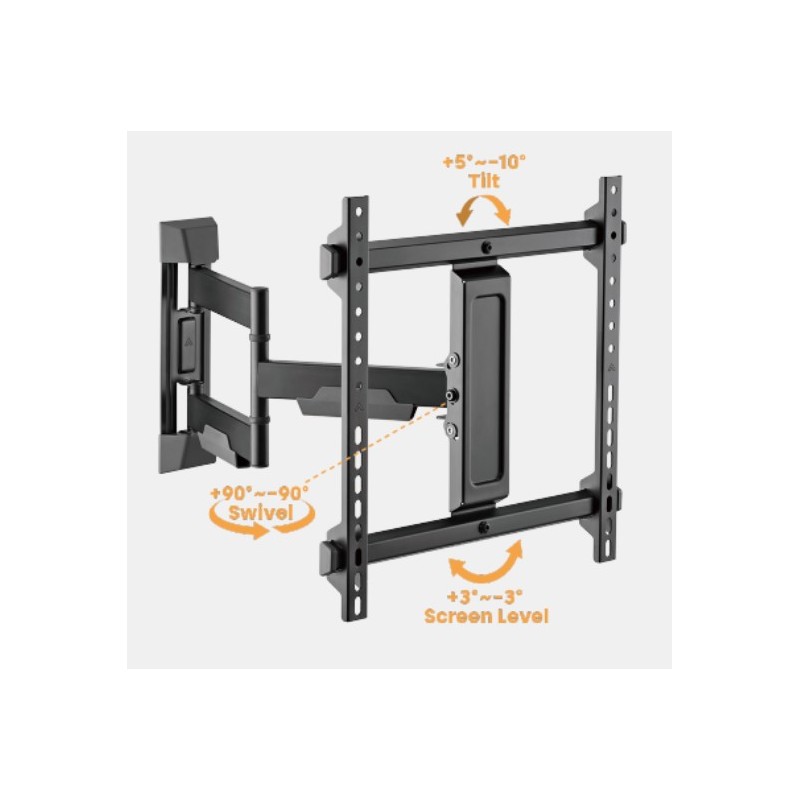 Brateck TV Mount - LPA76-443 - 40x40 Turn 2-Arm 51cm Ext — Buy in Cyprus with Fast Delivery