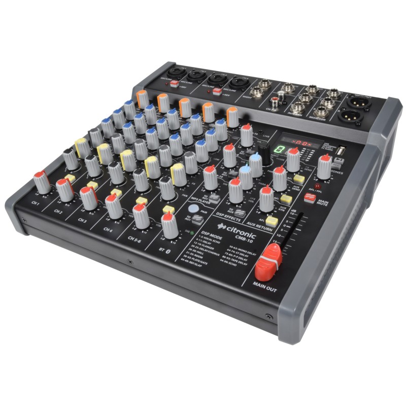 Citronic Mixer - CMB-10 - 10ch Mixer with DSP USB PC BT — Buy in Cyprus with Fast Delivery