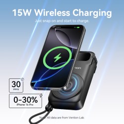 Vention Powerbank - FHXB0 - Wireless+Travel Charger 6in1 10000mAh Black — Buy in Cyprus with Fast Delivery