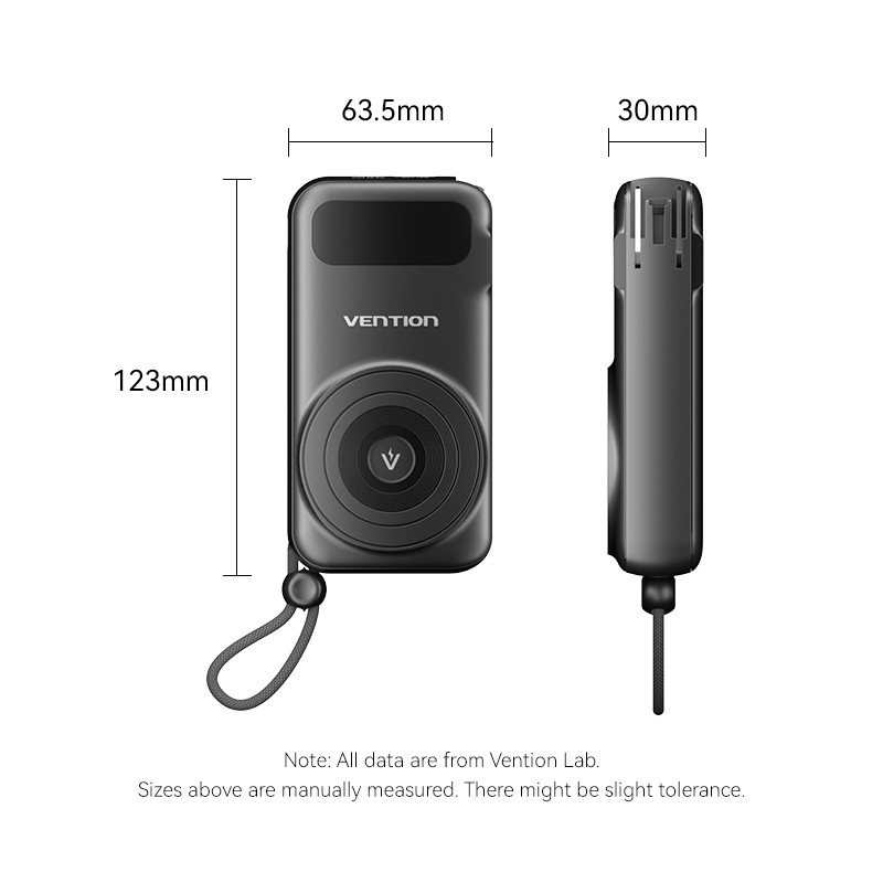 Vention Powerbank - FHXB0 - Wireless+Travel Charger 6in1 10000mAh Black — Buy in Cyprus with Fast Delivery