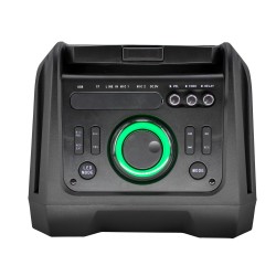 N-Gear Karaoke Speaker - FLASH1040 - 10'' Portable Karaoke Speaker with 1x Wireless Mic LED Lights USB & BT