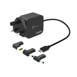 j5create Charger Laptop 67W GaN USB-C PD with 3 Detachable DC Connectors UK JUP1565DCF3A — Buy in Cyprus with Fast Delivery