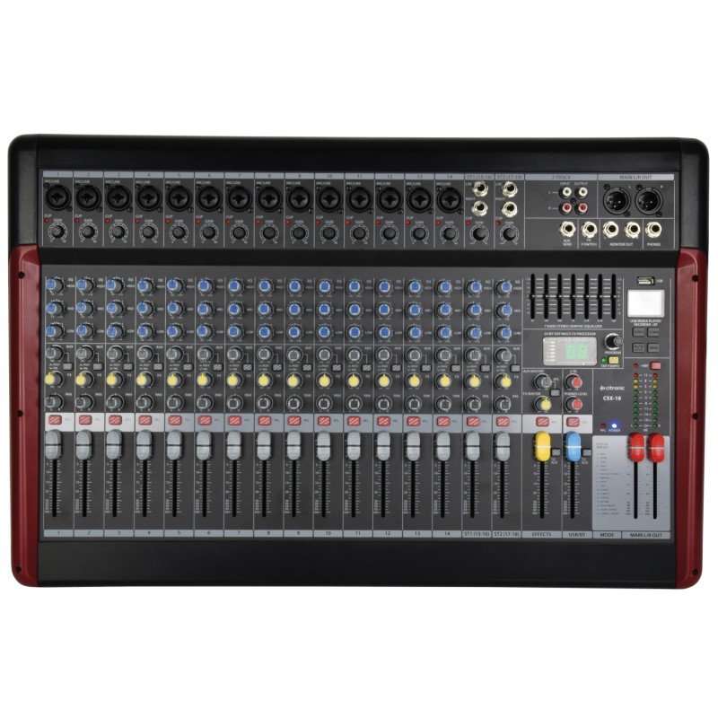 Citronic Live Mixer - CSX18 - 18 Channels USB BT DSP 170.885UK — Buy in Cyprus with Fast Delivery