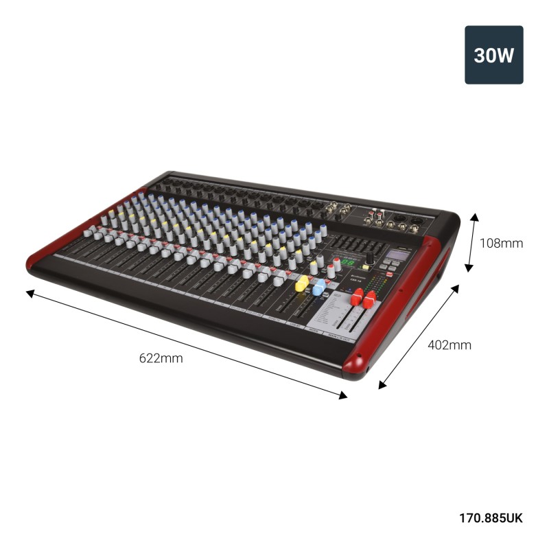 Citronic Live Mixer - CSX18 - 18 Channels USB BT DSP 170.885UK — Buy in Cyprus with Fast Delivery