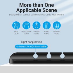 Vention Cable Organiser 5 Ports Desktop Cable Manager 6mm - KBRB0 -  — Buy in Cyprus with Fast Delivery