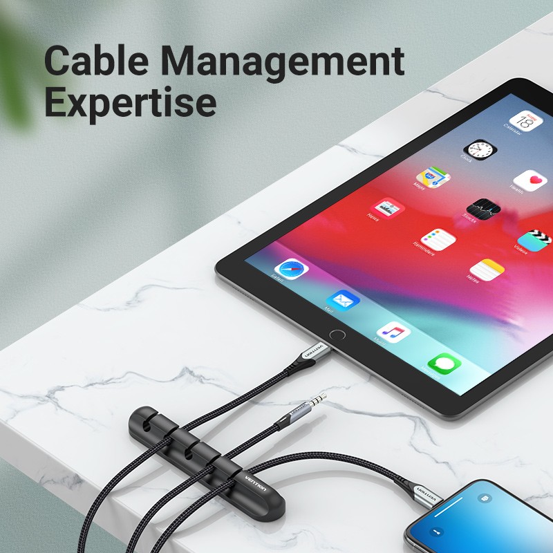 Vention Cable Organiser 5 Ports Desktop Cable Manager 6mm - KBRB0 -  — Buy in Cyprus with Fast Delivery