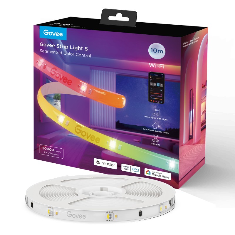 Govee LED Light Strip - H612C - RGBIC Smart WiFi & BT w Protective Coating 10m (Matter) — Buy in Cyprus with Fast Delivery