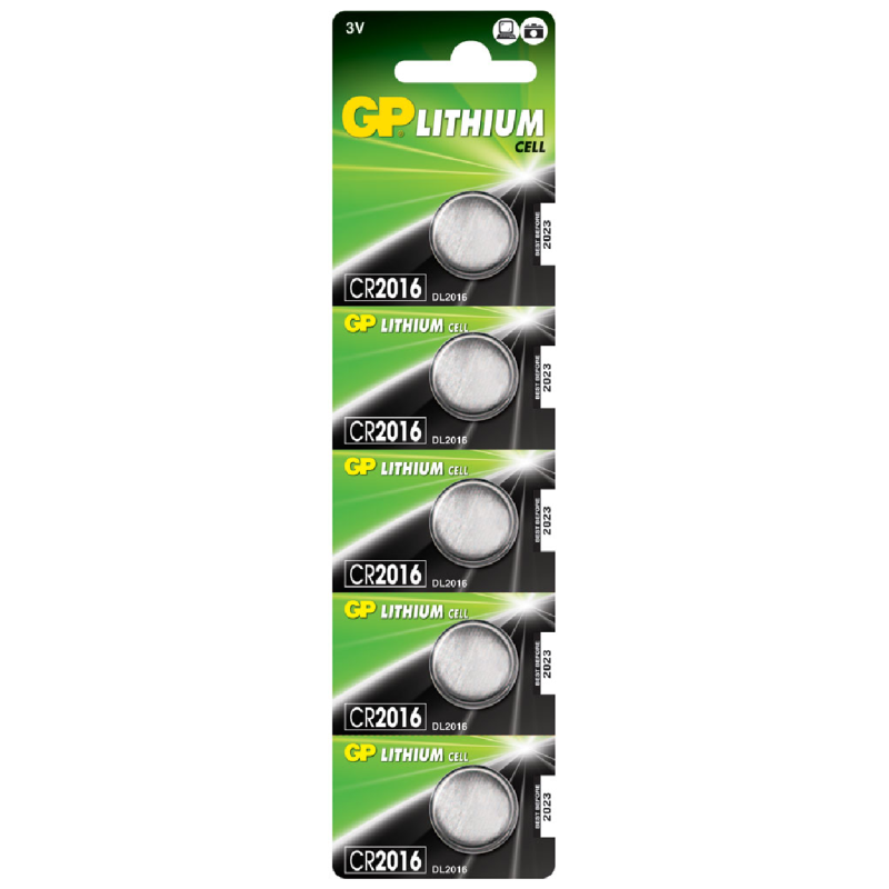 GP Lithium Button Cell - 656.260UK - CR2016 3V 80mAh (5pk) — Buy in Cyprus with Fast Delivery