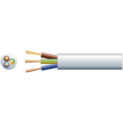 Mercury Mains Power Cable - 804.347UK - 3-Core 15A 1.5mm 100m White — Buy in Cyprus with Fast Delivery