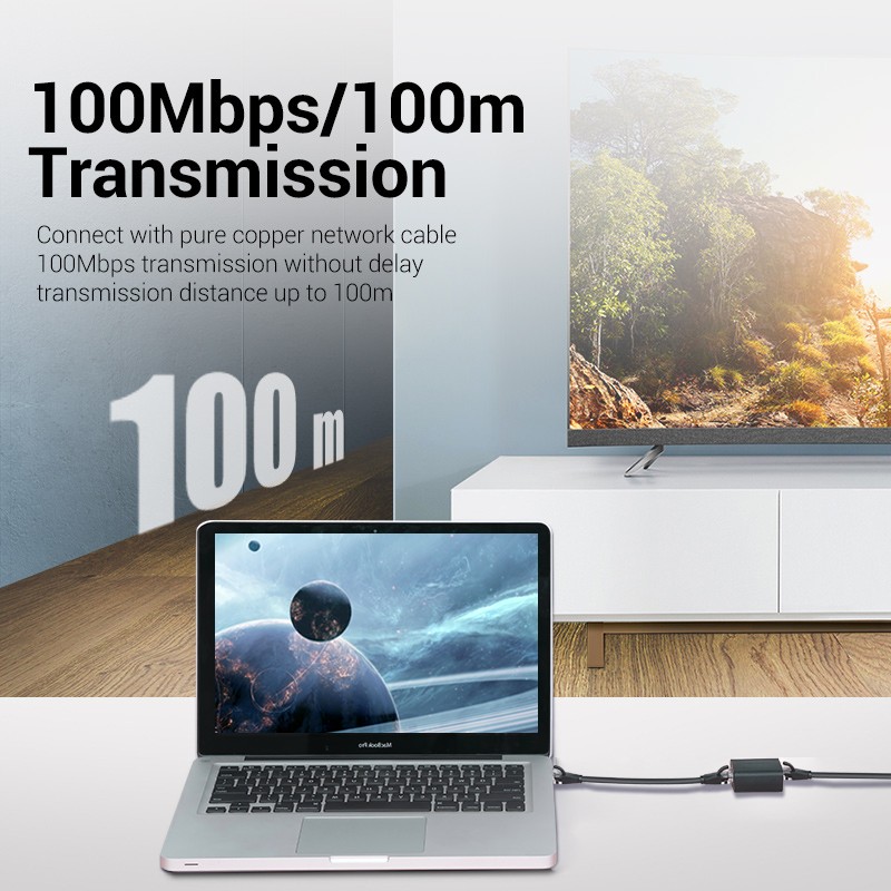 Vention Network Adapter - IPTB0 - 1 to 2 RJ45 Splitter — Buy in Cyprus with Fast Delivery