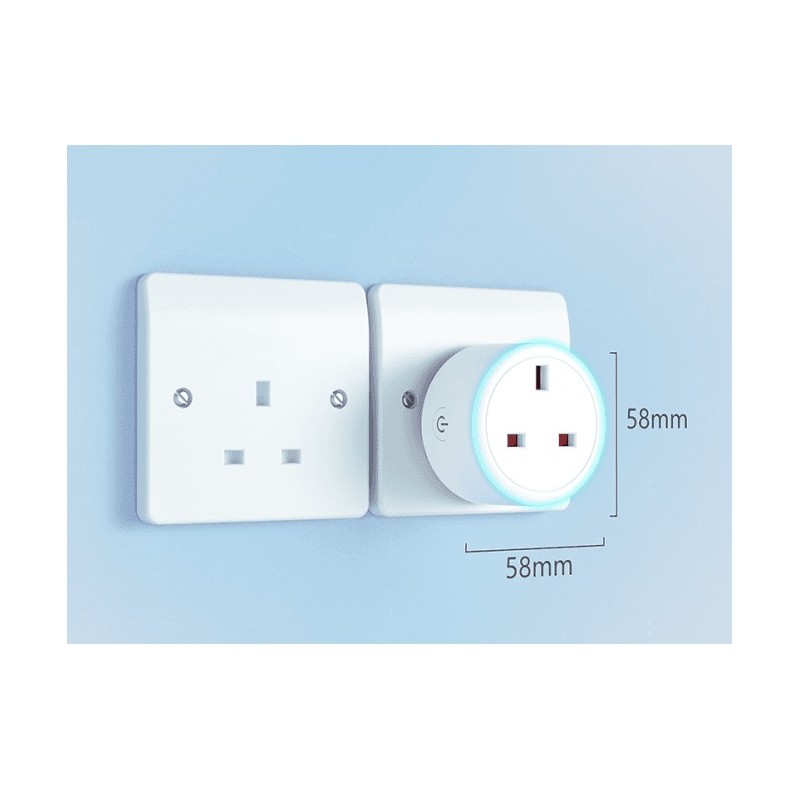 WOOX Wi-Fi Smart Plug With Power Metering 13A UK (2pack) - R6147 - Wi-Fi Smart Plug With Power Metering 13A UK (2pack)