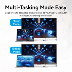 Vention Converter USB-C to DisplayPort Cable - CRJBF - USB-C to DisplayPort Cable 4K60Hz 1.0m