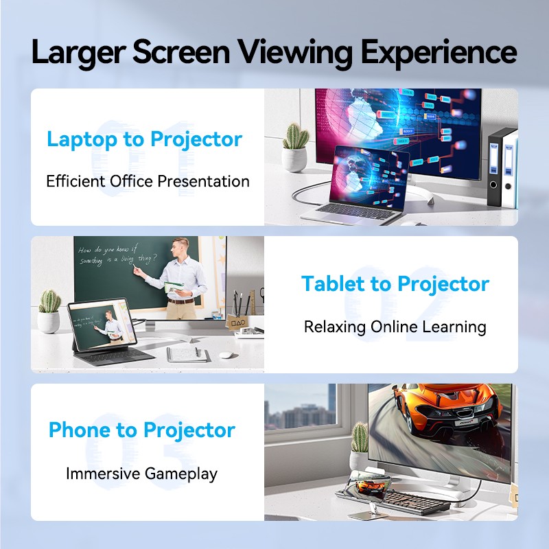 Vention Converter USB-C to DisplayPort Cable - CRJBF - USB-C to DisplayPort Cable 4K60Hz 1.0m