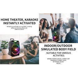 N-Gear - FLASH1550 - 15'' Portable Karaoke Disco Speaker with Wireless Mic BT USB & LED Effects