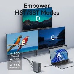 Vention HUB USB-C 8xUSB 2xHDMI DP MST RJ45 SD 3.5mm PD - TPUH0 -  — Buy in Cyprus with Fast Delivery