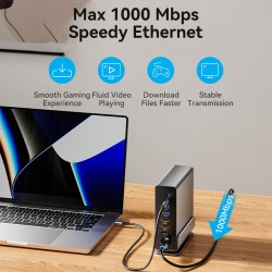 Vention HUB USB-C 8xUSB 2xHDMI DP MST RJ45 SD 3.5mm PD - TPUH0 -  — Buy in Cyprus with Fast Delivery