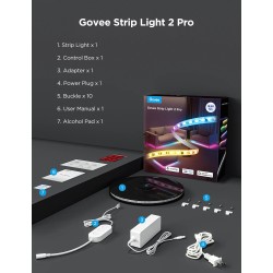 Govee LED Light Strip RGBICWW Smart WiFi & BT with Protective Coating 5m (Matter) - H61F5 - RGBICWW, 5m, Matter