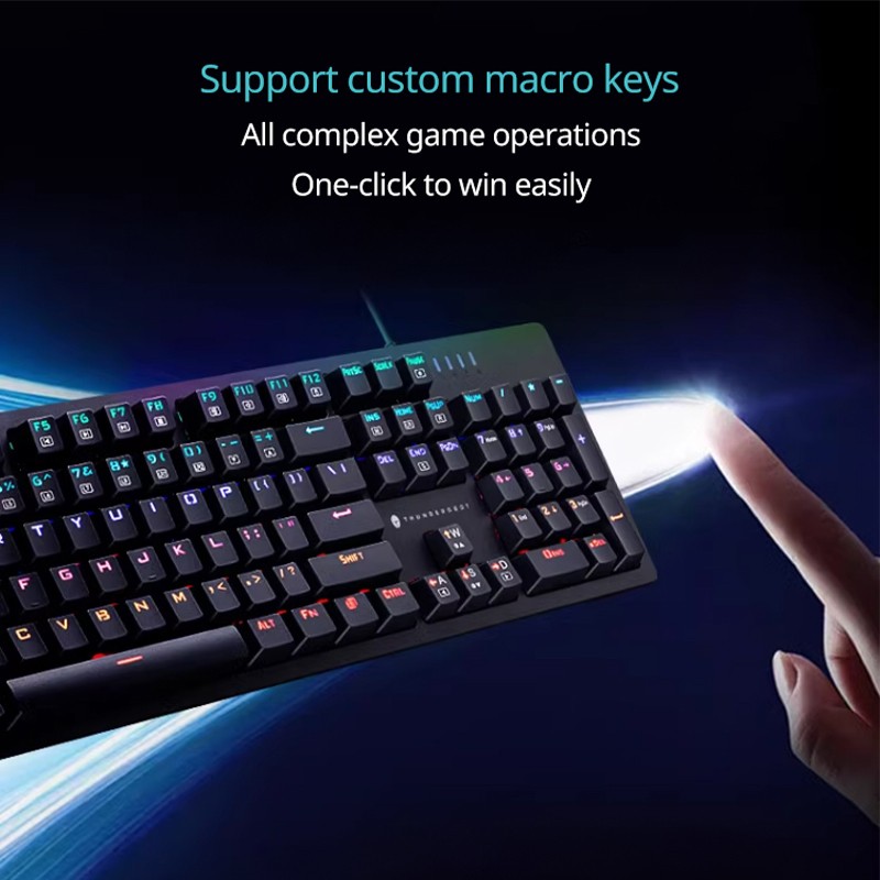 Thunderobot Wired Mechanical Keyboard - K104 - Blue switch Black — Buy in Cyprus with Fast Delivery