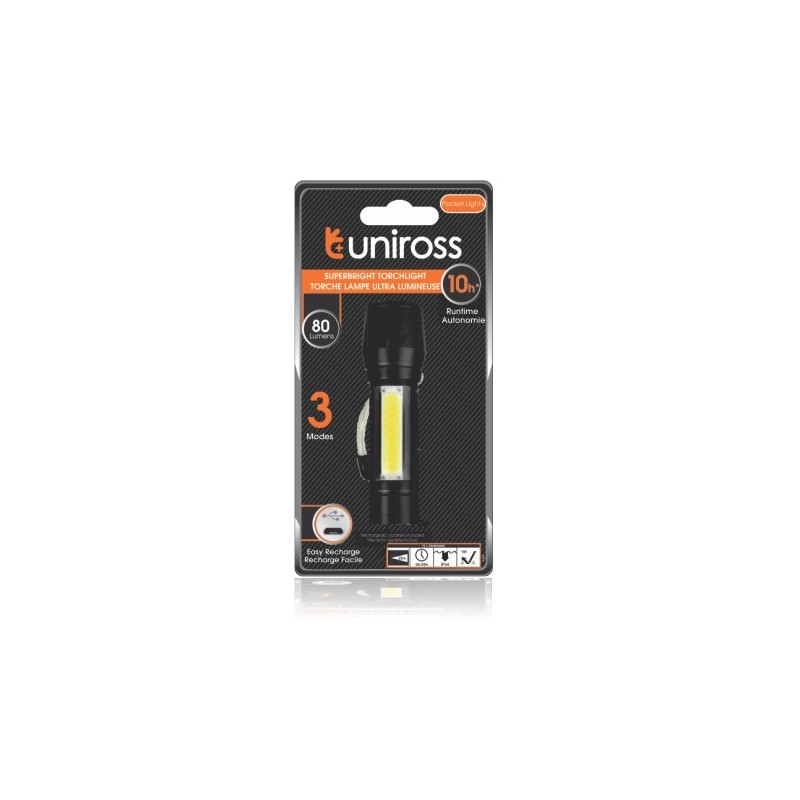 Uniross Pocket Light - ULFL013 - USB Rechargeable, 80 Lumens — Buy in Cyprus with Fast Delivery