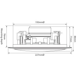 Adastra C6S 6.5'' Dual Voice Coil Stereo Ceiling Speaker - 952.537UK - (single) — Buy in Cyprus with Fast Delivery