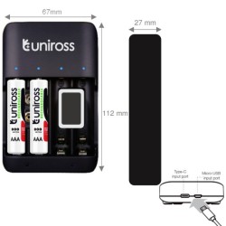 Uniross USB Charger - UCU009 - AA AAA 9V — Buy in Cyprus with Fast Delivery
