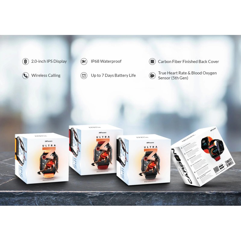 HiFuture Sports SmartWatch IP68 Orange - ULTRA 3 - IP68 Orange — Buy in Cyprus with Fast Delivery