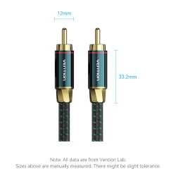 Vention AUDIO Digital Coaxial RCA Cable - BCTGJ - 5.0m — Buy in Cyprus with Fast Delivery