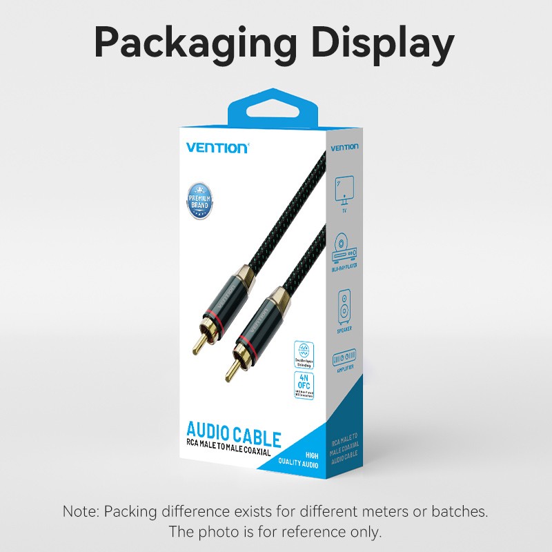 Vention AUDIO Digital Coaxial RCA Cable - BCTGJ - 5.0m — Buy in Cyprus with Fast Delivery