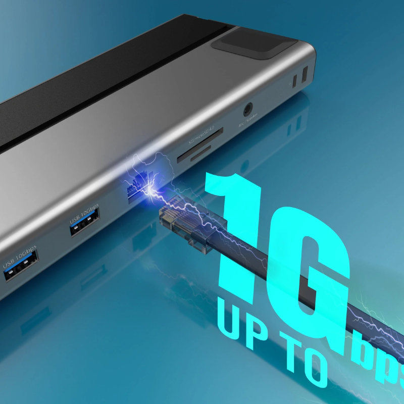 j5create Docking Station - JCD554 - USB-C 12-in-1 Triple Display 4K MST MacBookM3 HDMI DP USB-C RJ45 SD Audio PD